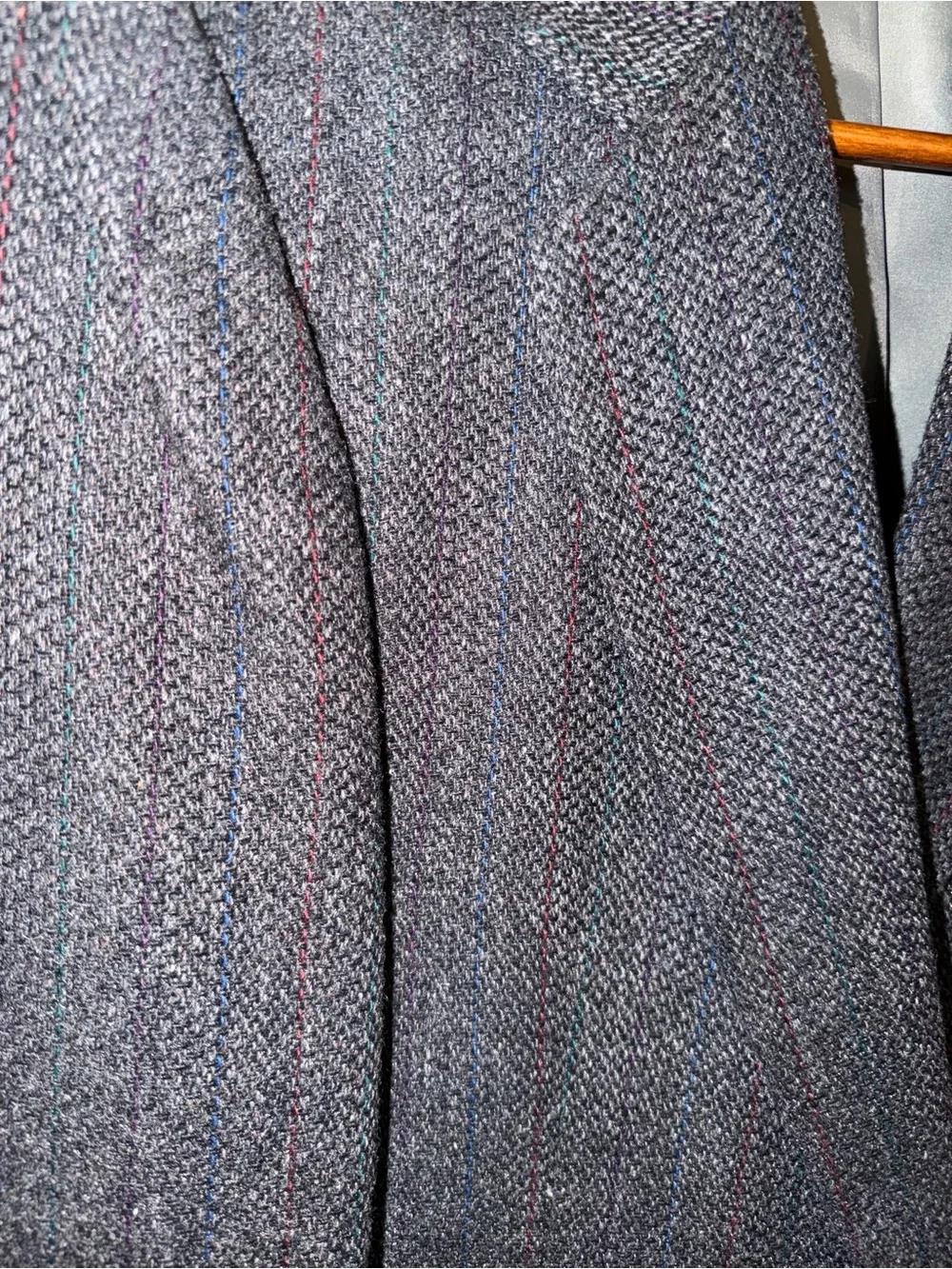 Haggar Dark Gray Textured Wool Sport Coat